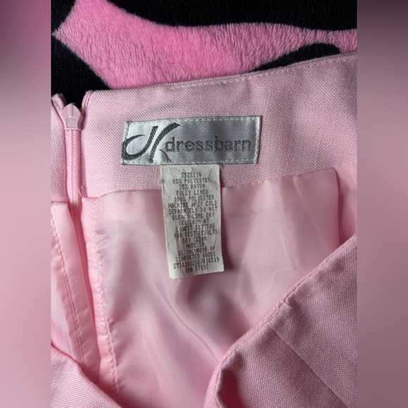 Dressbarn Pink Knee-Length Pencil Skirt with Slit - Picture 6 of 10